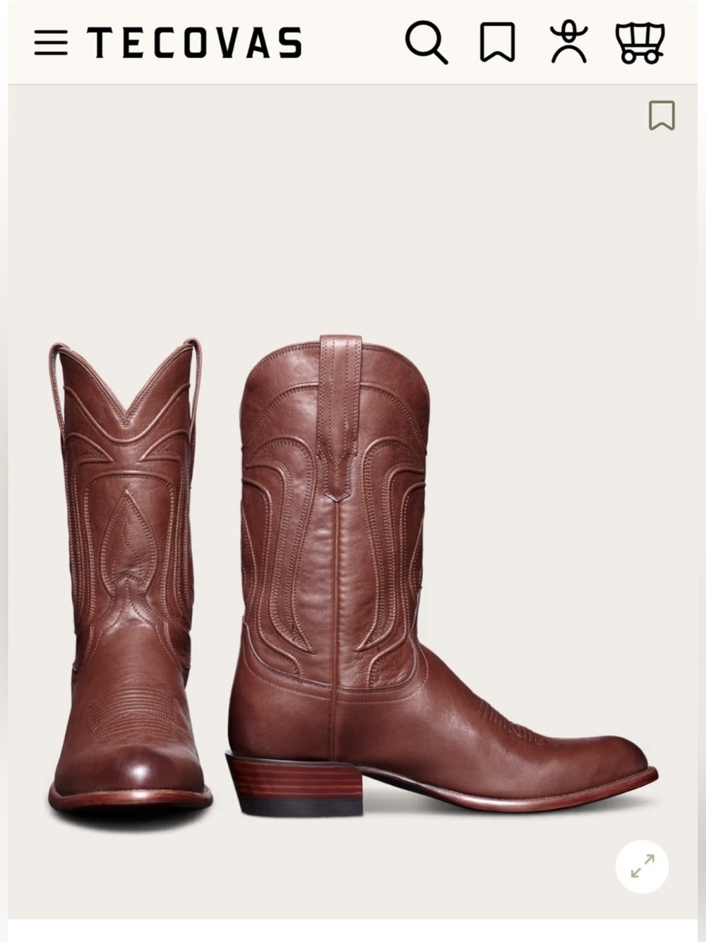 Tecovas The Cartwright Cowboy Boots Hazelnut - 9.5D